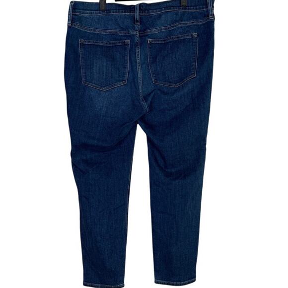 J. Crew Crop Ankle 8" Mid Rise Stretch Skinny Slimming Jean 34 Blue Dark Wash - Picture 11 of 15